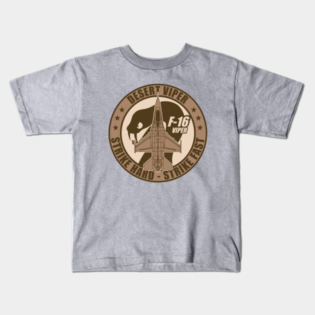 F-16 Viper Desert Viper Kids T-Shirt by TCP